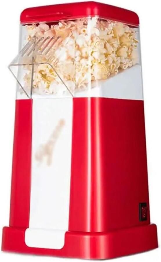 Popcornmachine Thuis Snack Maker Snelle Snacks Maken Vetvrije Bereiding Compact Ontwerp Rood Wit