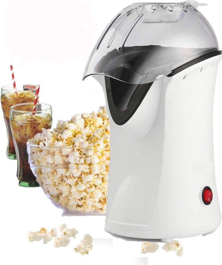 Popcornmachine voor thuis 1200 W vetvrij snel en eenvoudig met maatbeker en afneembaar deksel