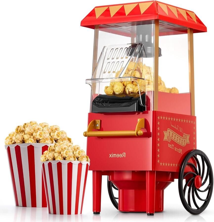 Popcornmachine voor Thuisgebruik Snel en Gezond Popcorn Maken in 2 Minuten Perfect voor Feestjes en Filmavonden