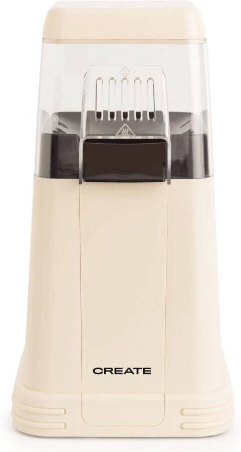 Popcornmaker 1200W Elektrische Popcornmachine in Gebroken Wit voor Gezonde Popcorn in 3 Minuten