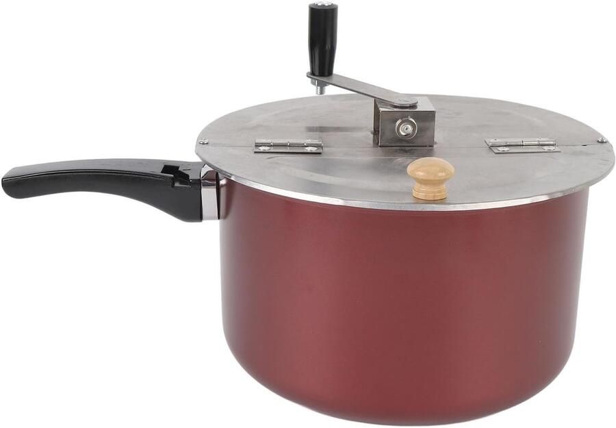 Popcornmaker Roestvrijstaal Popcornpan Stookpopcorn Kampvuur Popcorn Maken Met Handkast en 2 Cups 28.5x16cm