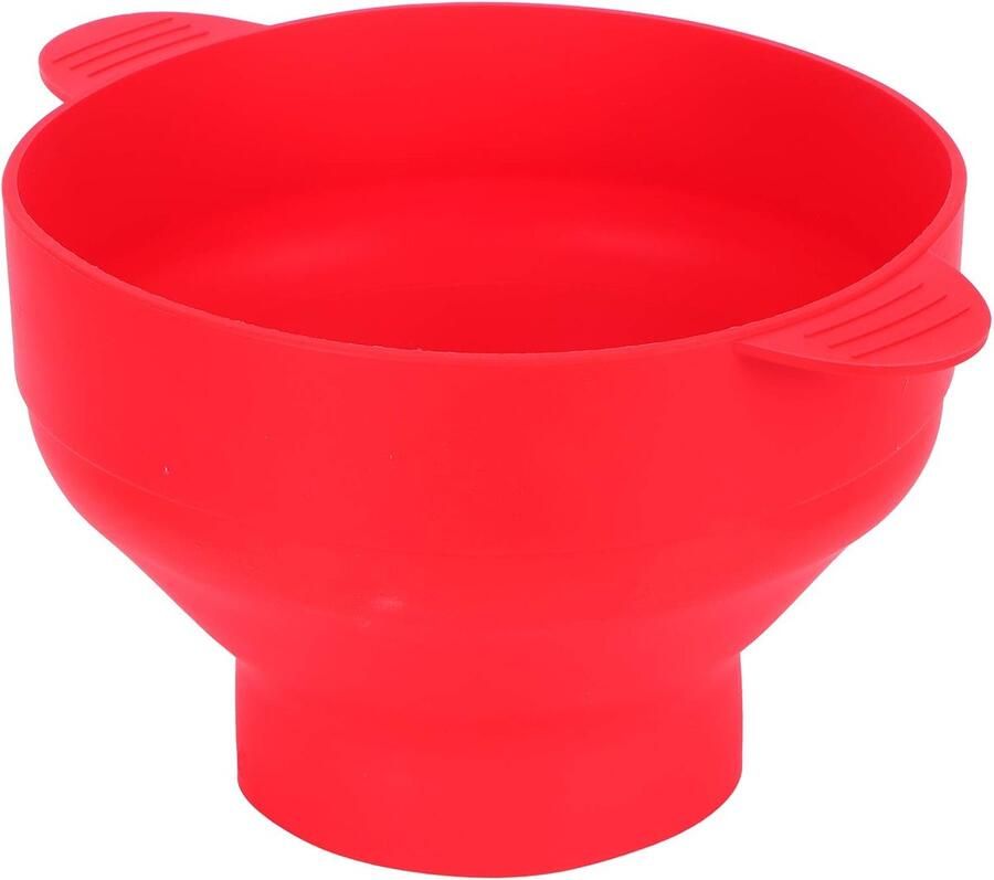 Popcornmaker Siliconen kom Snack maken Opvouwbaar ontwerp 26 cm Rood
