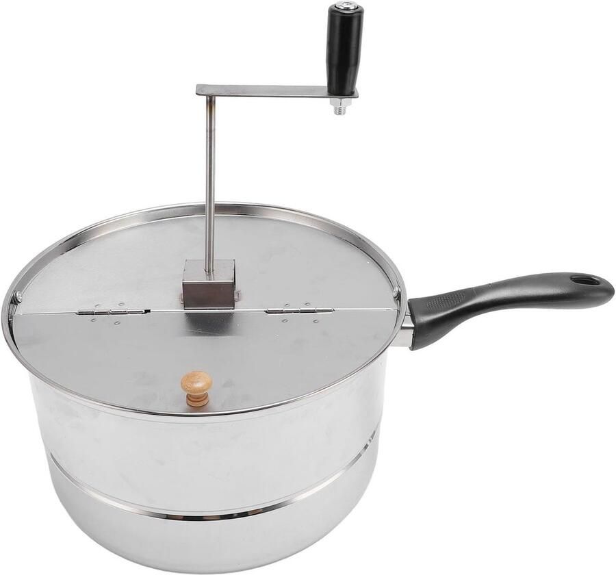 Popcornmaker Voorzien Popcornpan Handmatig Film Avonden Roestvrij Staal 11x6.5 Inch