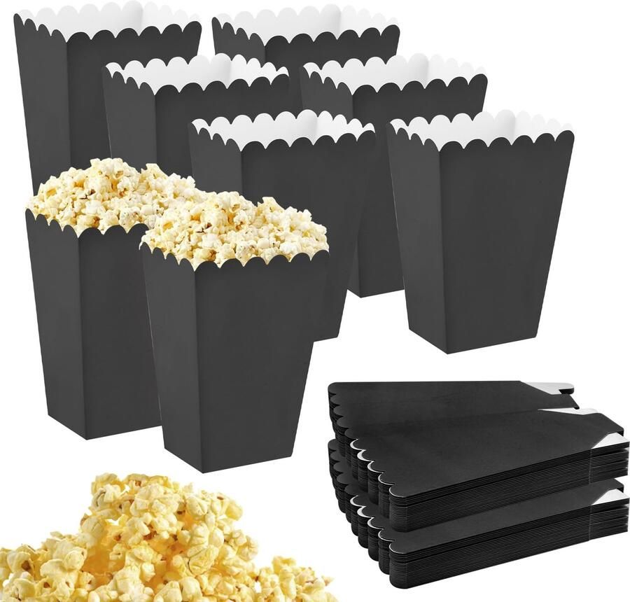 Popcornzakjes 50 stuks Papieren Dozen Snoepdozen Mini-dozen Huwelijksbedankjes Eenvoudig opvouwbaar