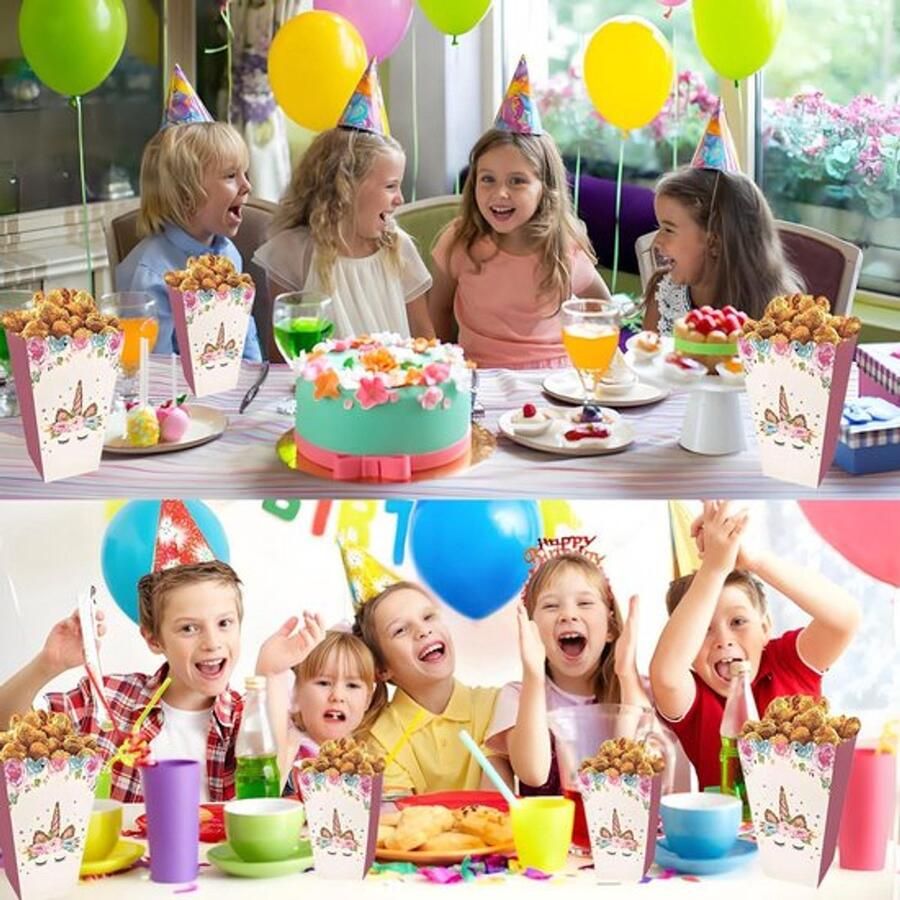 Popcornzakjes Klein 16 Stuks Papieren Snackzakjes Feestaccessoires Draagbaar Ruimtebesparend Veelzijdig Gebruik