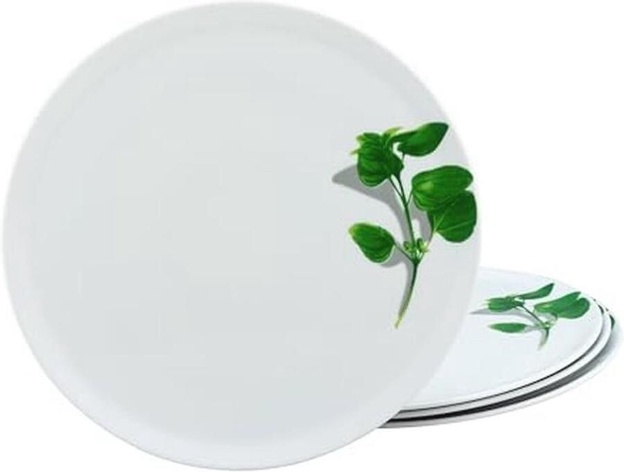 Porcelain Pizza Plates Set 4-Piece Dinnerware 33 cm Dishwasher & Microwave Safe Made in Europe