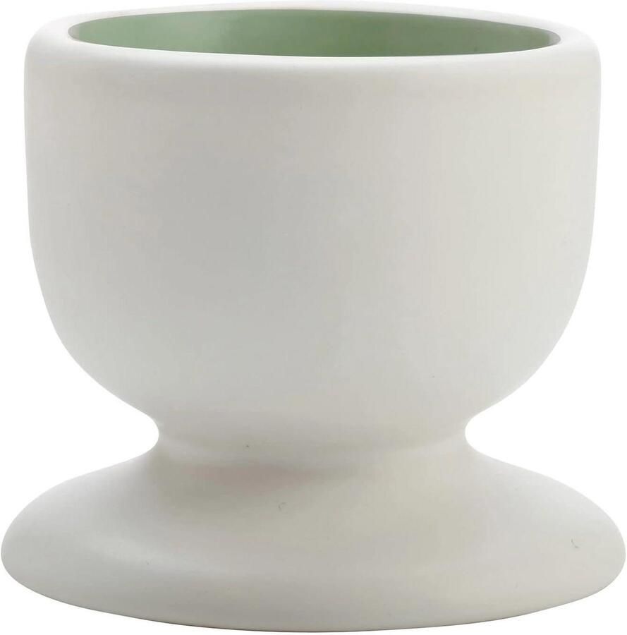 Porseleinen Eierdopjes Eierdop Houder Ontbijt Serveren Kleuraccent Binnenkant 5 cm Mint