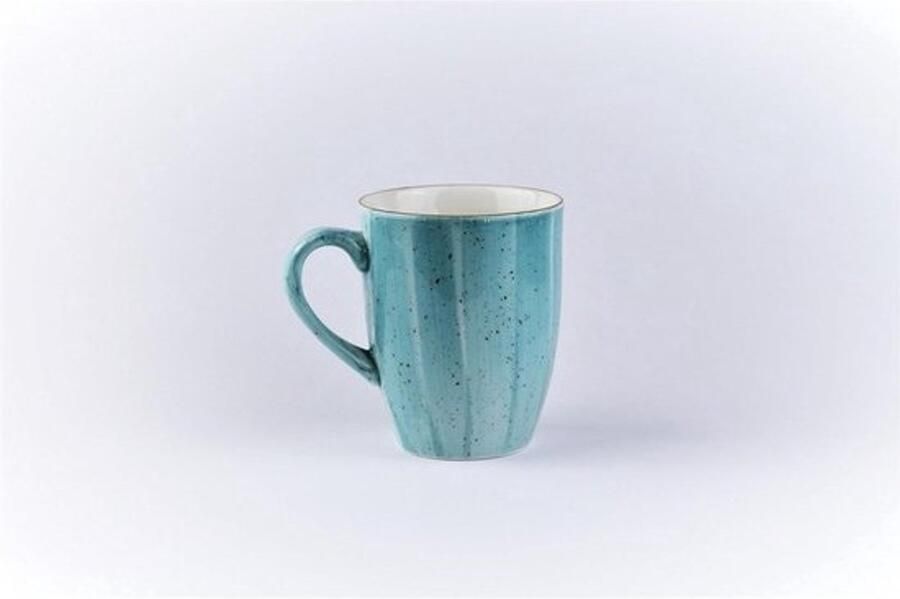 Porseleinen koffiemok Cappuccinokop Voor warme dranken Horecakwaliteit 330ml Turkoois