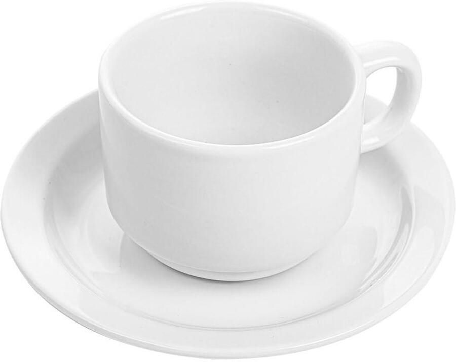 Porseleinen Kopjes Koffiekopjes Horeca Gebruik Magnetron Oven Veilig 12 Stuks Wit