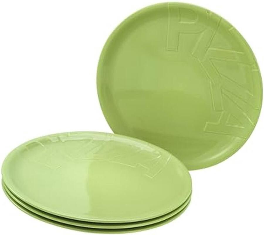 Porseleinen Pizza Bordenset 4-Delige Diner Set Geschikt voor Magnetron en Vaatwasser