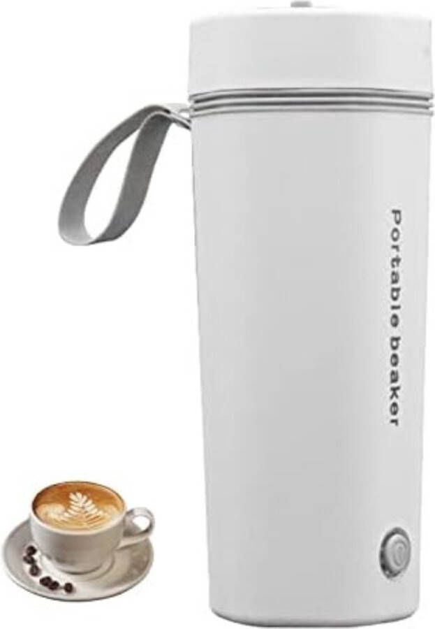 Portable Beaker 450 ml Draagbare Waterkoker Reiswaterkoker- Mini Waterkoker Wit