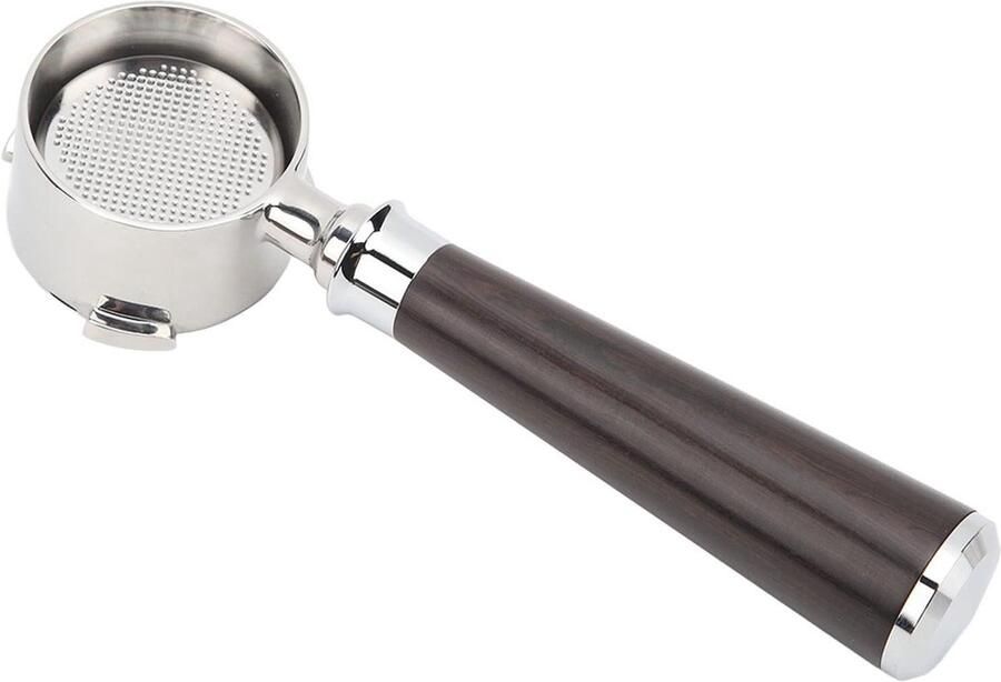 Portafilter 51mm 3 Afneembare-Bodemloze Rvs Handvat Voor Koffiemachines EC0685 (Sandelhout) Coffee Portafilter