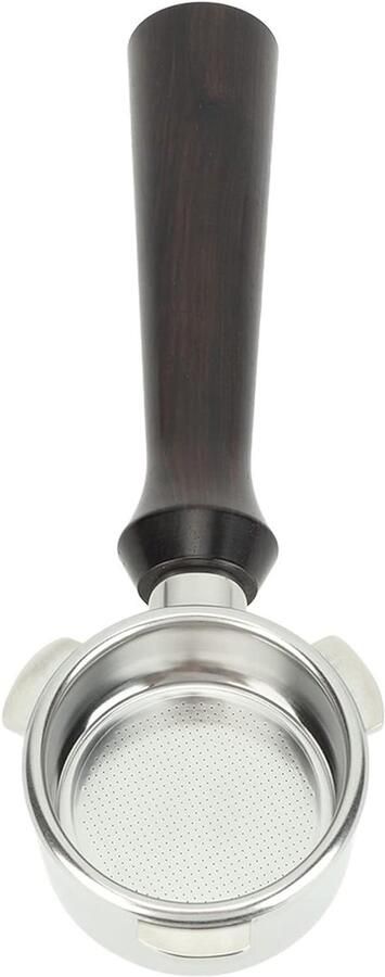 Portafilter 53mm met Dubbele Uitloop en Houten Handvat voor Espresso Machines Ideaal voor Thuis Barista en Koffie Shop Perfect voor Snelle Ontbijten en Koffie Bereiding