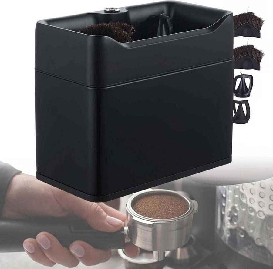 Portafilter Reiniger Koffie Reiniger Espresso Onderhoud Automatische Werking 26 cm Zwart