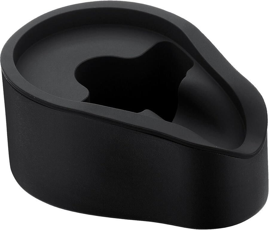 Portafilterhouder Aanstampstation Espresso Bereiding 304 RVS Met Siliconen 58 mm Zwart