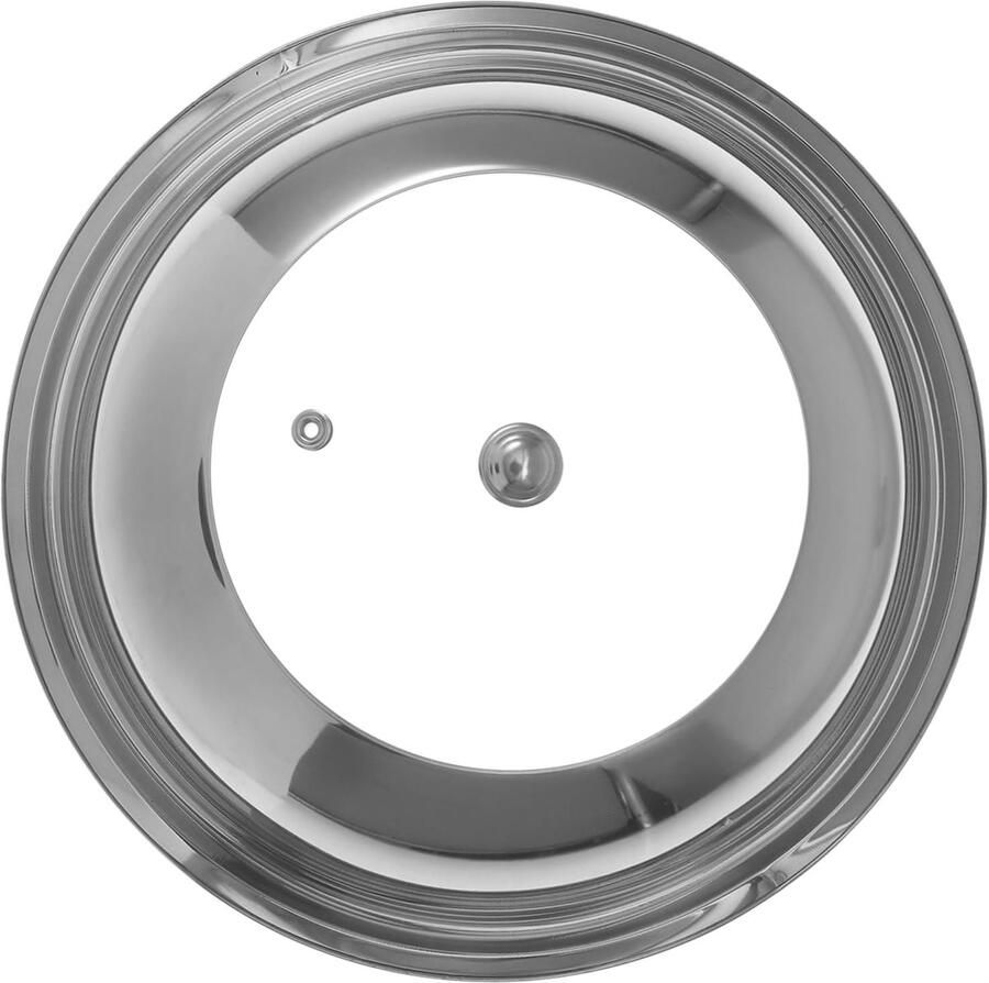 Pot Deksel Koekenpan Deksel Koken Stoomventiel 30 cm Zilver