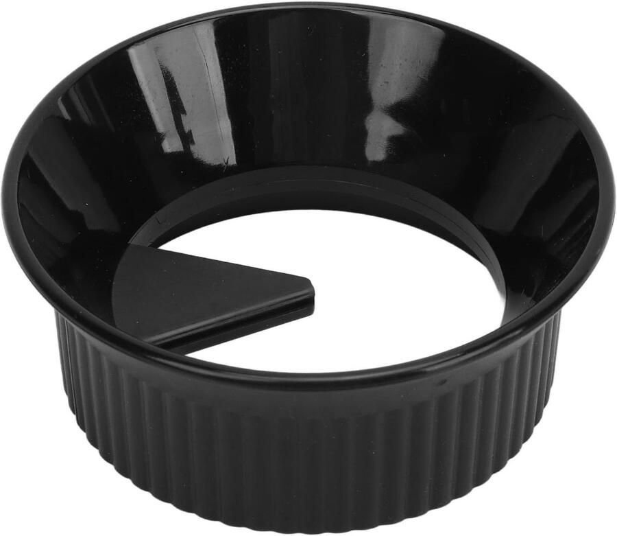 Pot Doseertrechter Koffievuller Transparant Kookplaat Espresso Koffiezetapparaat Distributie Gereedschap Koffie Doseerring voor Enkele en Dubbele Klep (150ml Zwart)