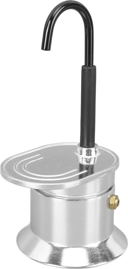 Pot met enkele tuit en buis 50 ml capaciteit aluminiumlegering kookplaat koffiezetapparaat gemaakt in Italië voor buitengebruik