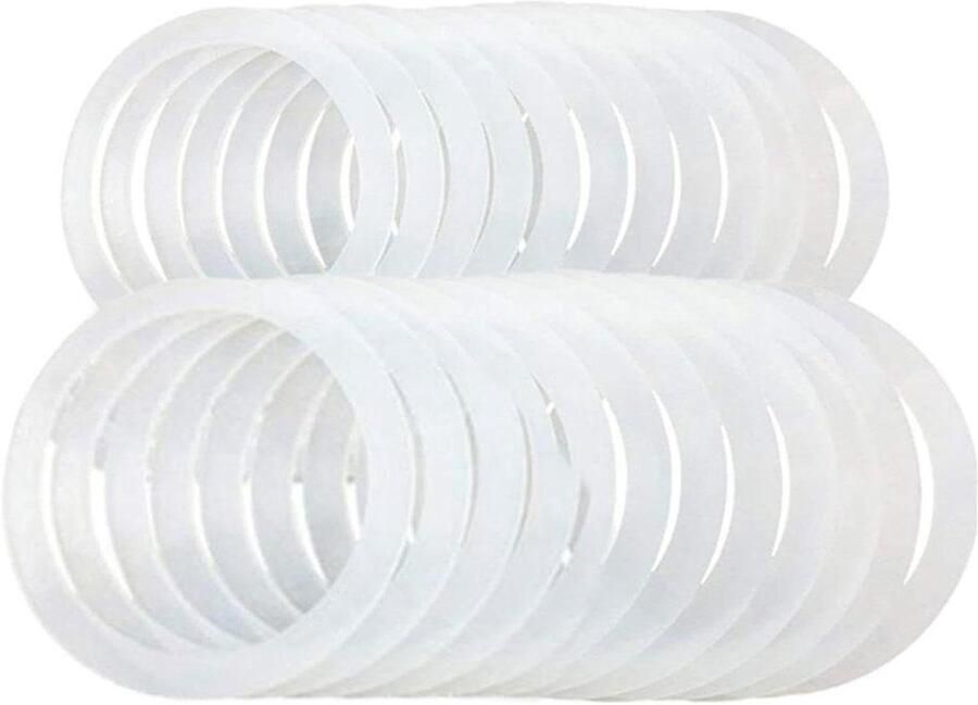 Pot Pakking Set Siliconen Ringen Voedsel Bewaren Luchtdichte Sluiting 10 Stuks Wit