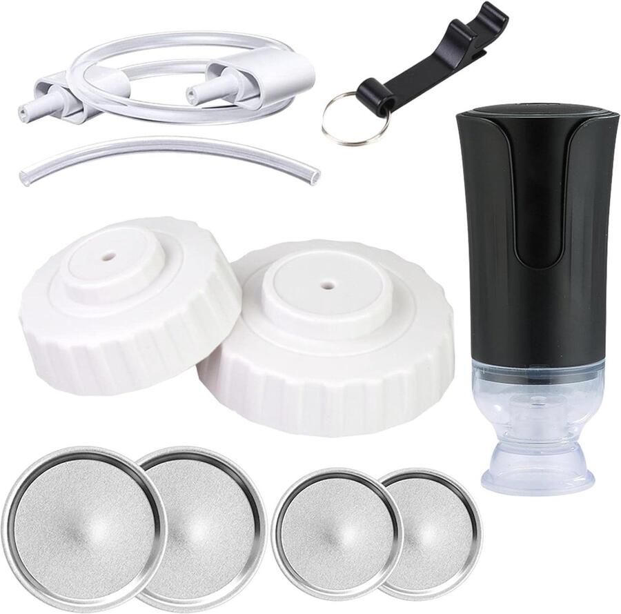 Pot Sealer Vacuüm Sealer Kit Voedsel Bewaren Verlengt Houdbaarheid Standaard Brede Mond Rood