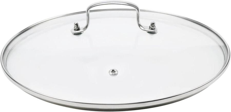 Potdeksel Glas Koekenpan Deksel Koken en Bakken Met Stoomventilatie 30 cm Diameter Transparant