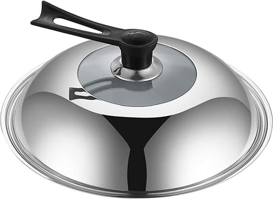 Steelpan Deksel Kookgerei Deksel Vervangend Deksel Koken Voedsel Bereiden Gehard Glas Zichtbaar 32cm Roestvrij Staal