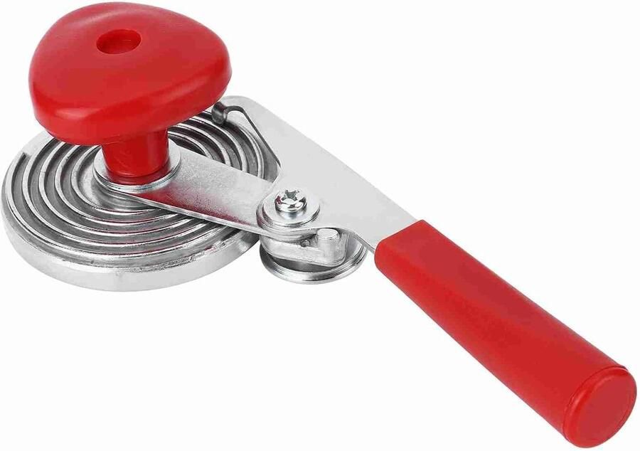 Potsluiter Handmatig Bliksealer Keuken Glazen Potten Sluiten Ergonomisch Handvat 22.5 cm Lengte Zilver Rood