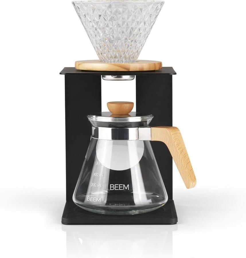 Pour Over Koffiezetapparaat Set Doorzichtig 4 Tassen Glazen Handfilter met Kan en Deksel Voor Koffieliefhebbers