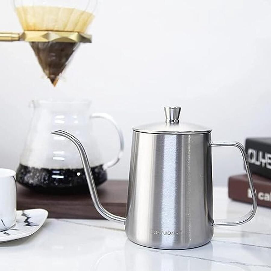 Pour Over Waterkoker RVS Met Gooseneck 600ml Perfect Voor Handgedruppelde Koffie