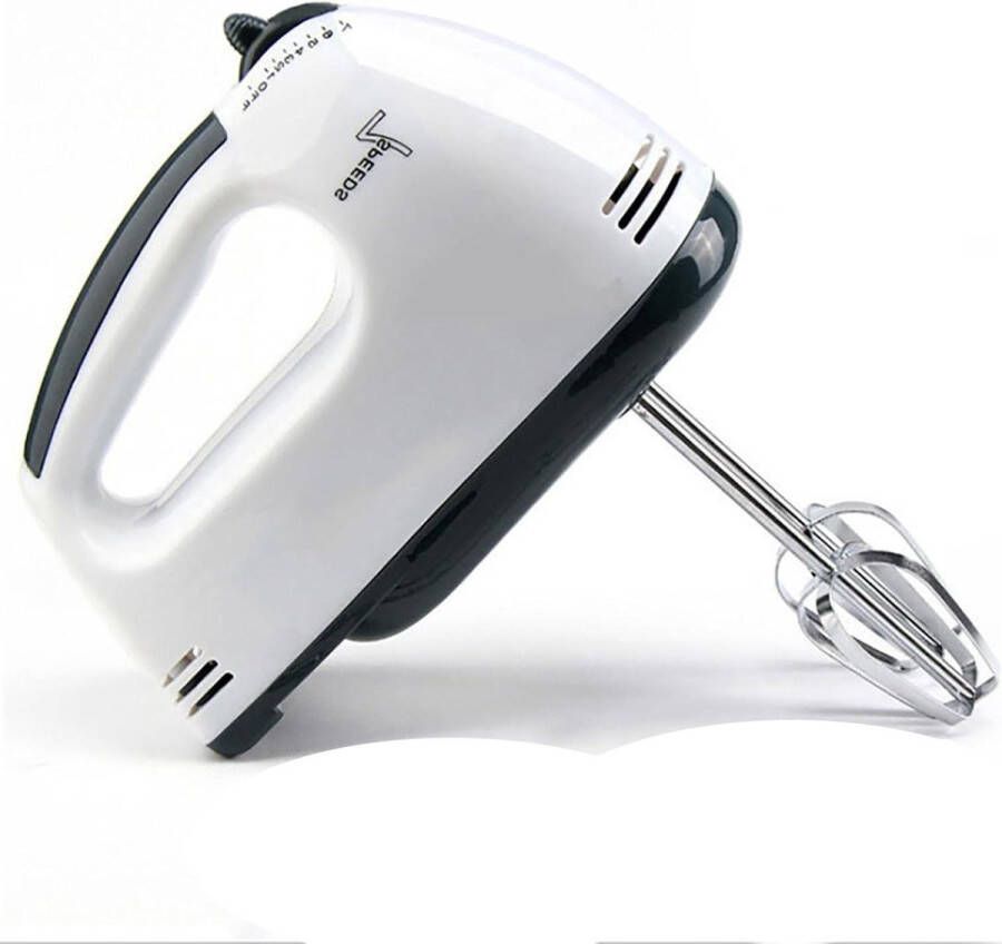 Practical Hand Mixer with 7 Speeds 2 Stainless Steel Whisks and Kneading Hooks Dough Eggs Cream Beat