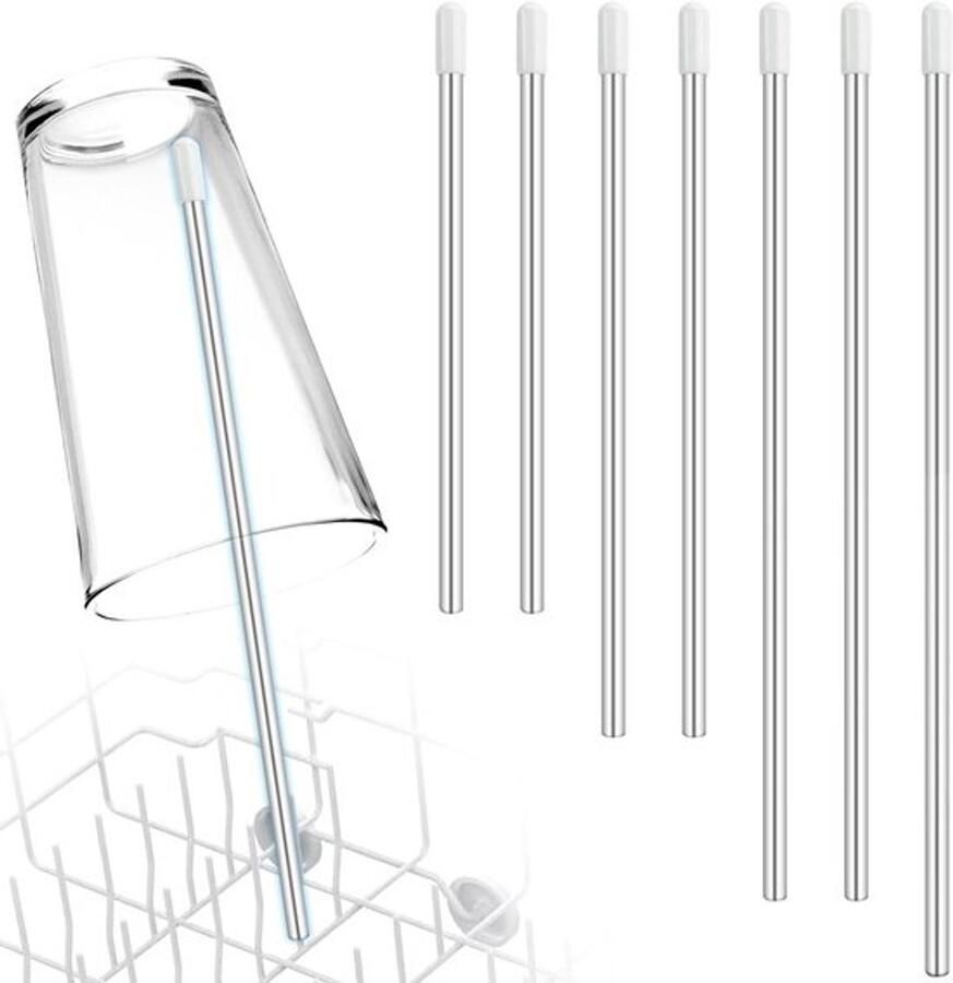 Praktische Inzetflessen voor Vaatwasser met Houder voor SodaStream Flessen en Verlengde Siliconen Dop Ideaal voor Efficiënt Afwassen en Organiseren