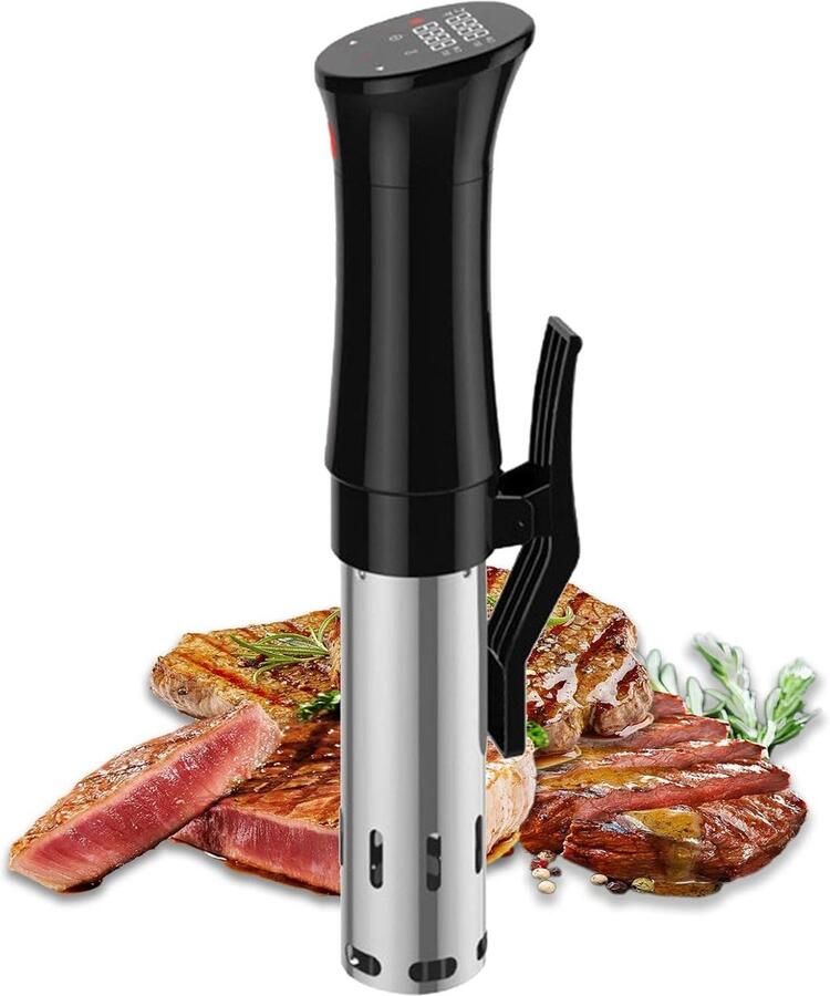 Precisie Circulator Sous Vide Kookapparaat Koken op Temperatuur Intelligente Temperatuurregeling Tot 23 Liter Zwart