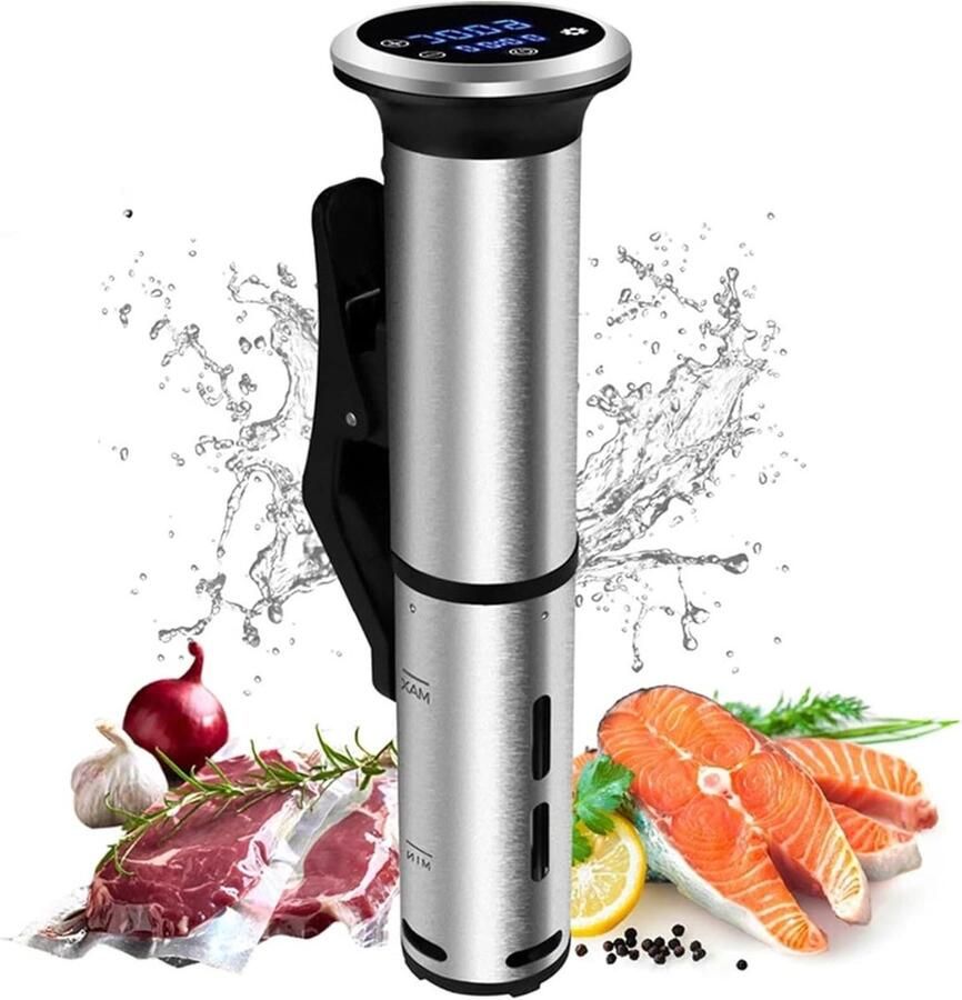 Precisie Circulator Waterbad Koken Gelijkmatig Garen IPX7 Waterdicht 1200 W Zwart