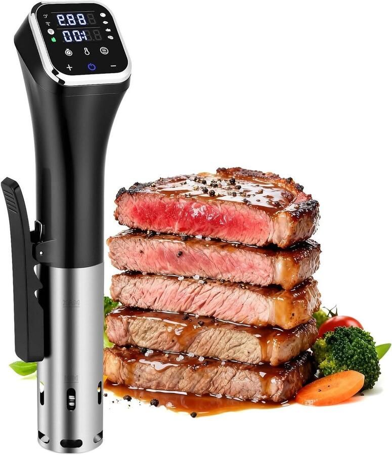 Precisie Garer Waterbad Apparaat Perfect Koken App Bediening 1100 Watt Zwart