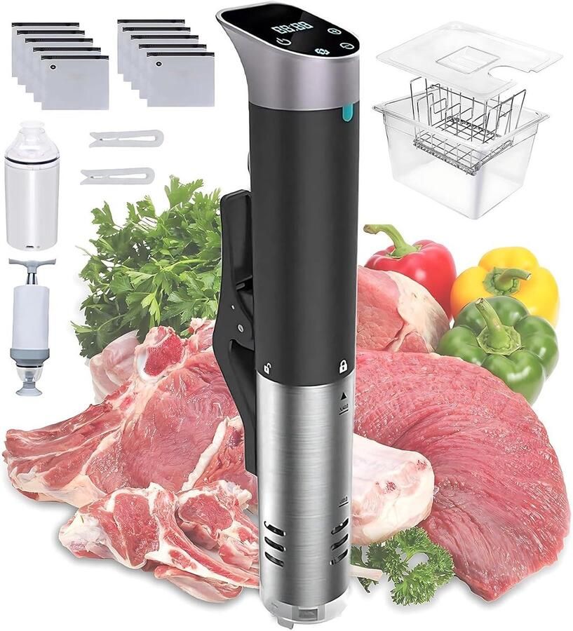 Precisie Kookapparaat Vacuüm Koken Gelijkmatig Garen Stille Werking 12 Liter Tank Zwart
