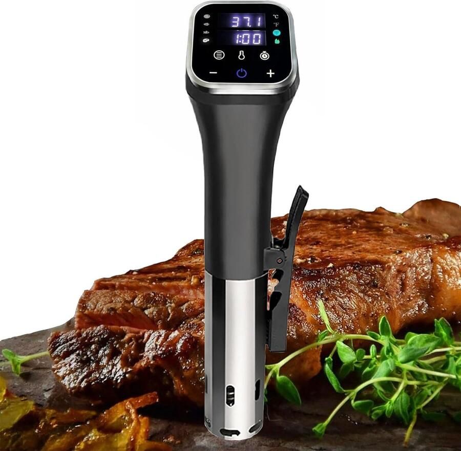 Precisie Sousvidekoker Waterbad Kookapparaat Gelijkmatig Koken 360 Graden Circulatie Tot 20cm Pan Zilver