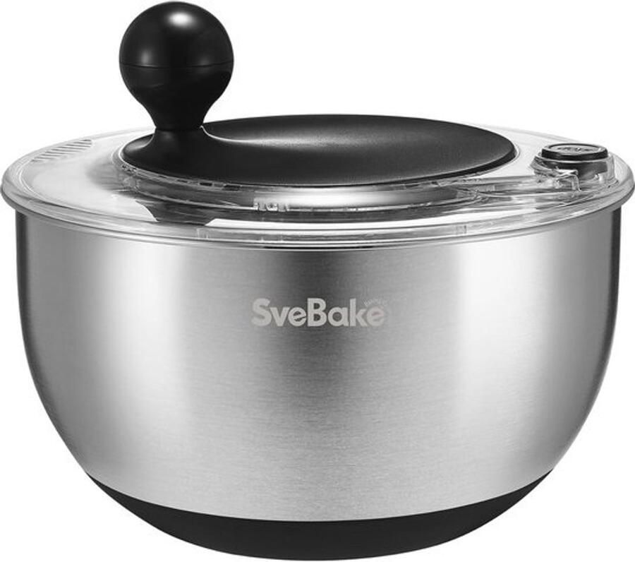 Premium 5 3-Qt Roestvrij Stalen Slacentrifuge met Stopknop Vaatwasmachinebestendig en BPA-vrij