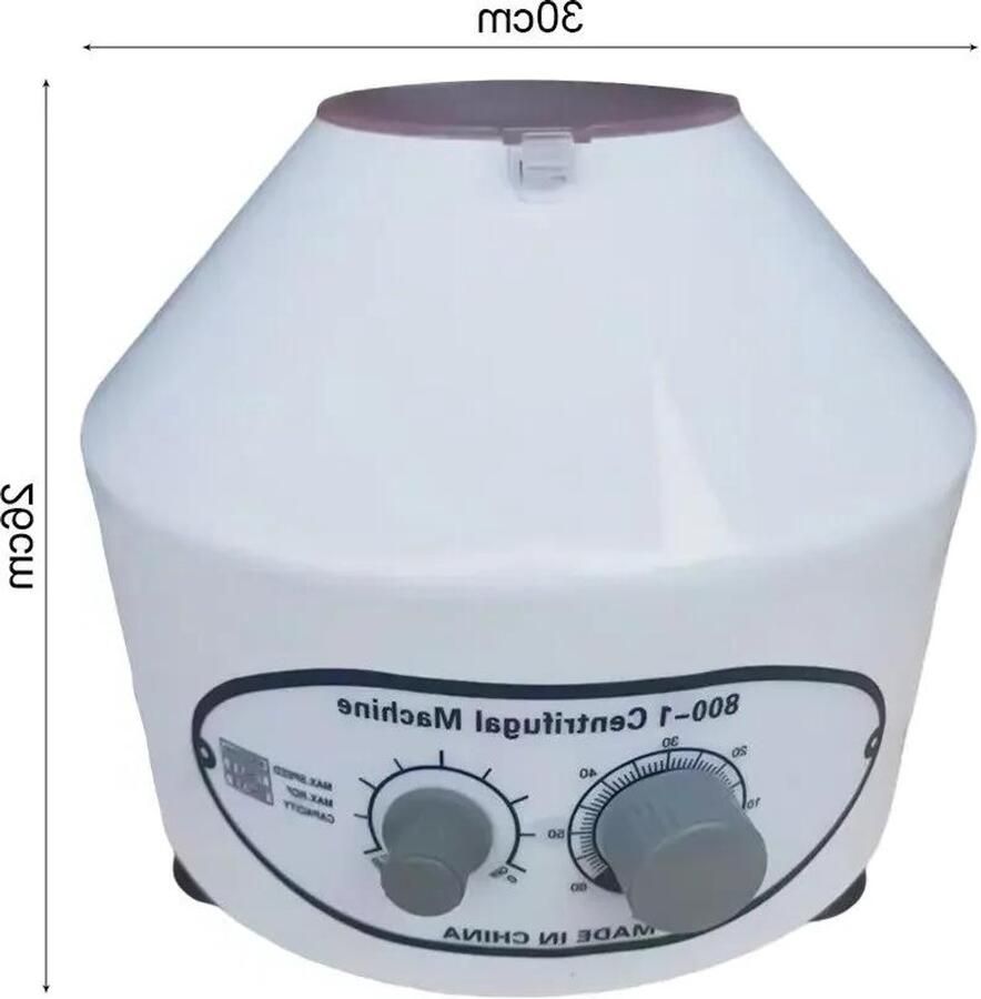 Premium Elektrische Tafelblad Lab Centrifuge Onderzoeksapparatuur 800-1400 RPM 220 V 60 Hz 25 W 20 ml 6 Timers 0 ~ 60 min Geschikt voor Laboratoriumgebruik Grijs Model