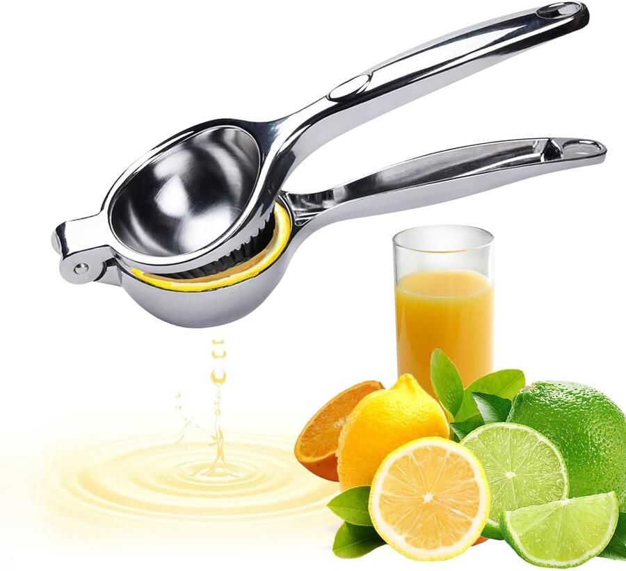 Premium Handpers voor Citroenen en Limoenen van Zinklegering Grote RVS Citrusjuicer voor de Keuken Ideaal voor Sap Extractie en Koken