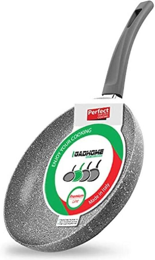 Premium Koekenpan met Anti-aanbaklaag 24cm Inductiepan met Ergonomische Handgreep en Graniet Effect