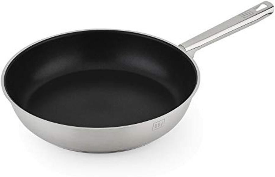 Premium Koekenpan van Roestvrij Staal met Teflon 26 cm