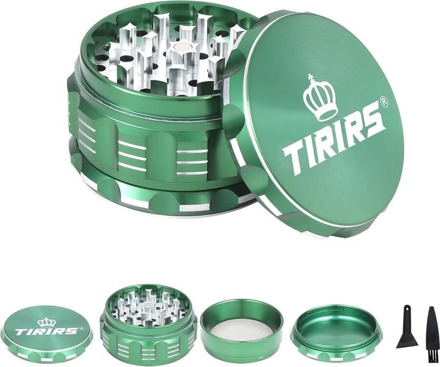 Premium kruidenmolen 3 inch Aluminium kruidenmolen met stuifmeelvanger en accessoires