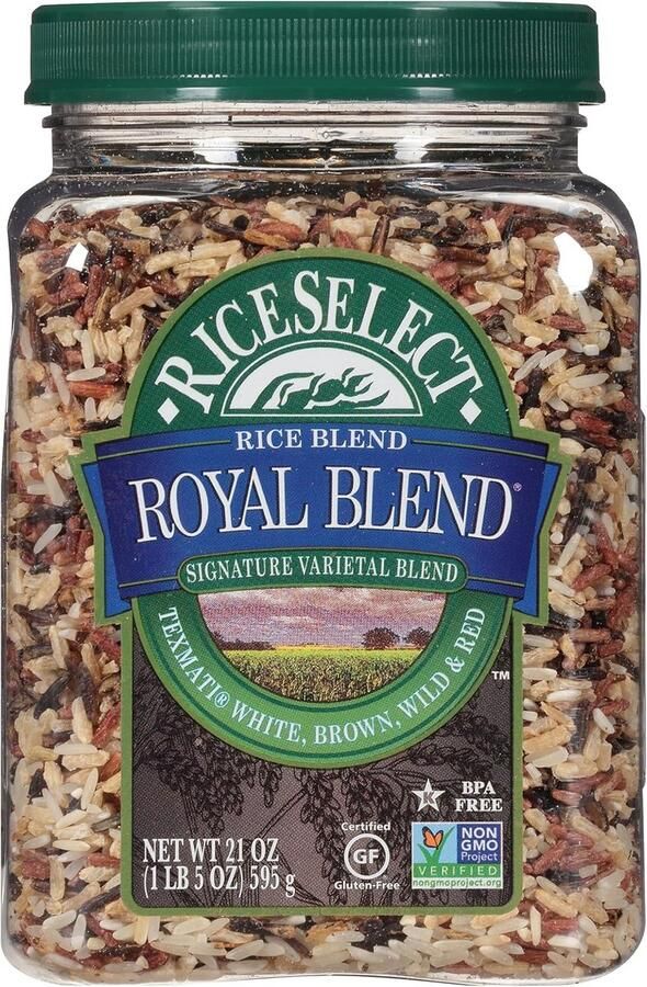 Premium Rijstmix: Witte Bruine Wilde en Rode Rijst in Glazen Pot