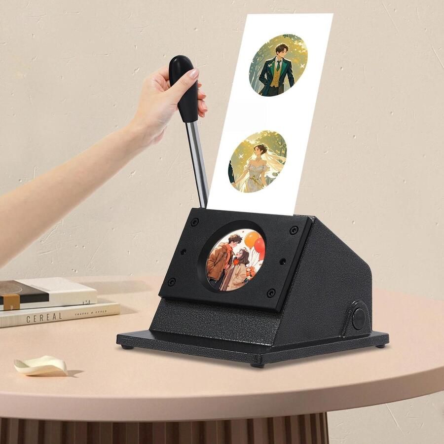 Premium Ronde Stansmatrijs Knopmaker Handmatige Filmkaart Tafelmodel Leder Snijmachine Geschikt voor DIY 58mm 2.28in Kleur of model AliExpress 15
