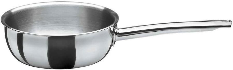 Premium Sauteerpan Roestvrij Staal Lekker Koken 5-laags Materiaal 24 cm Diameter Zilver