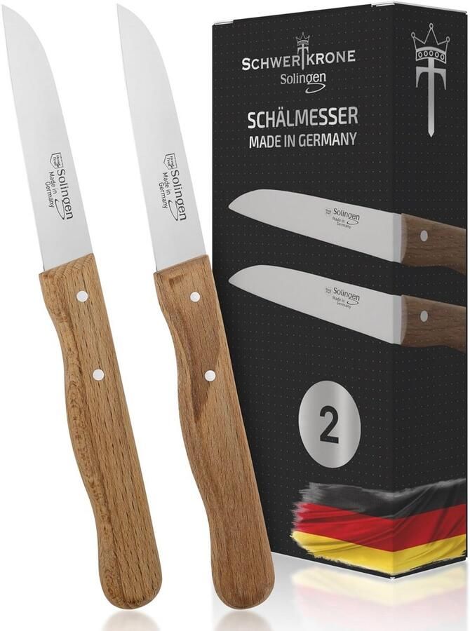 Premium Schil- en Schermmes Set 2-Delig Ergonomisch Ontwerp Roestvrijstaal voor Keuken en Culinaire Toepassingen