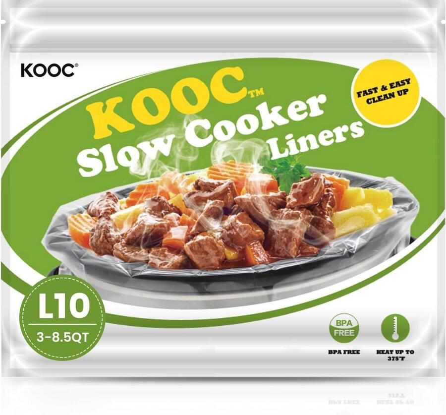Premium Slow Cooker Liners voor 5QT tot 8.5QT BPA-vrij 10 Stuks