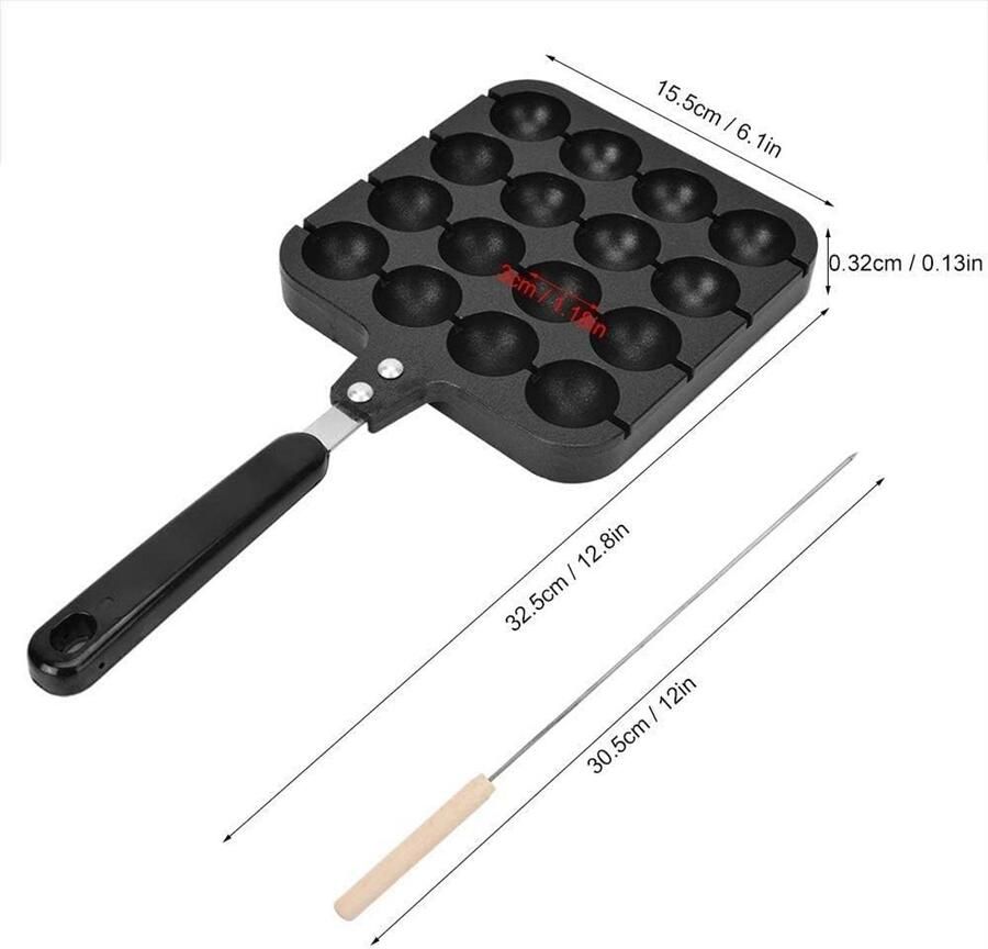 Premium Takoyaki Grillpan Antiaanbakplaat voor Perfecte Rond Pannenkoeken