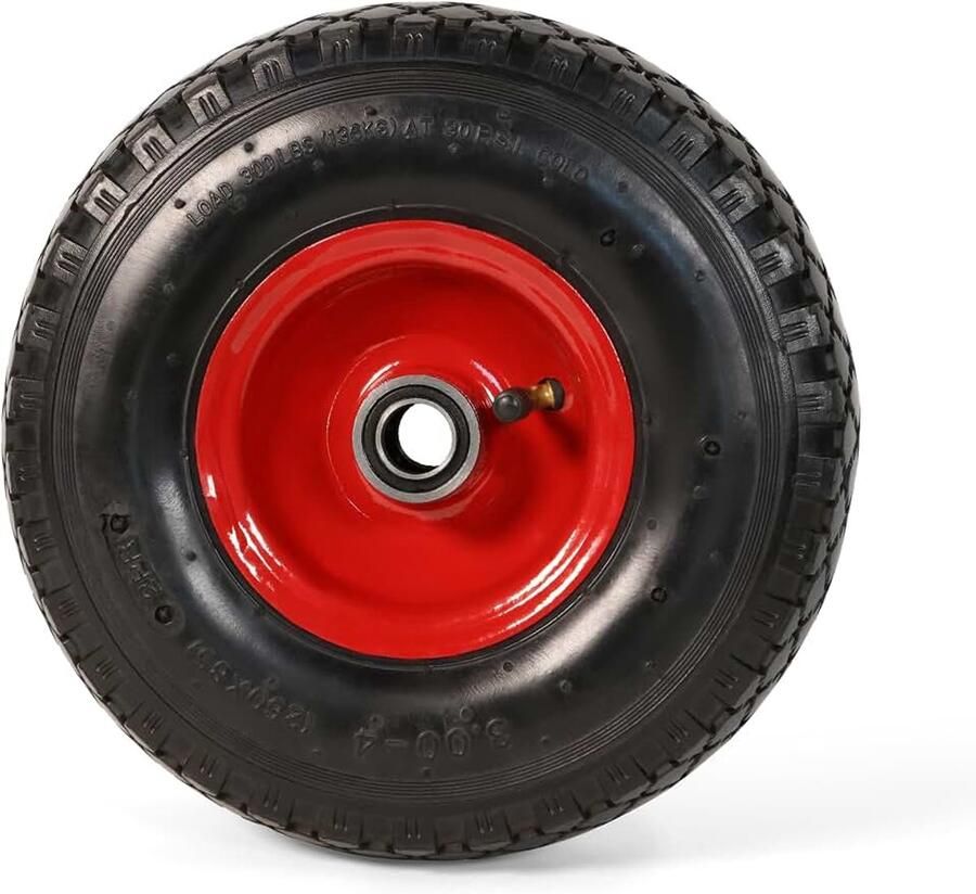 Pro 10 Rood Pneumatisch Wiel 3.00-4 (260x85) voor 20mm Asas
