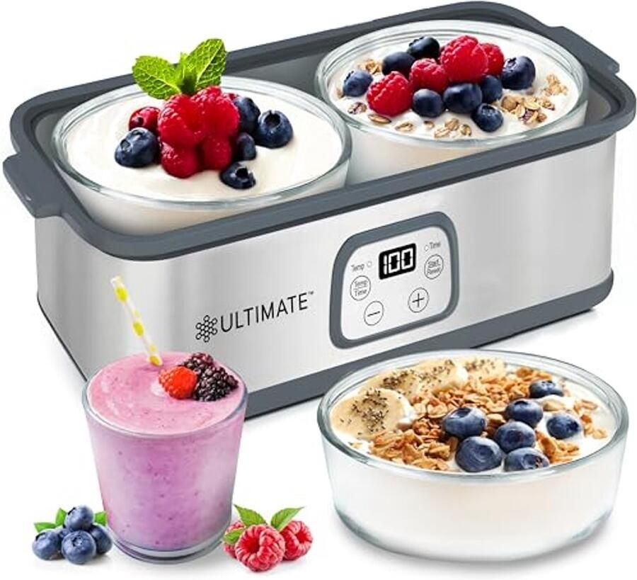 Probiotische Yoghurtmaker met Instelbare Tijd- en Temperatuurregeling Maak Levensmiddelen Thuis Perfect voor Plantaardige en Zuivel Yoghurt